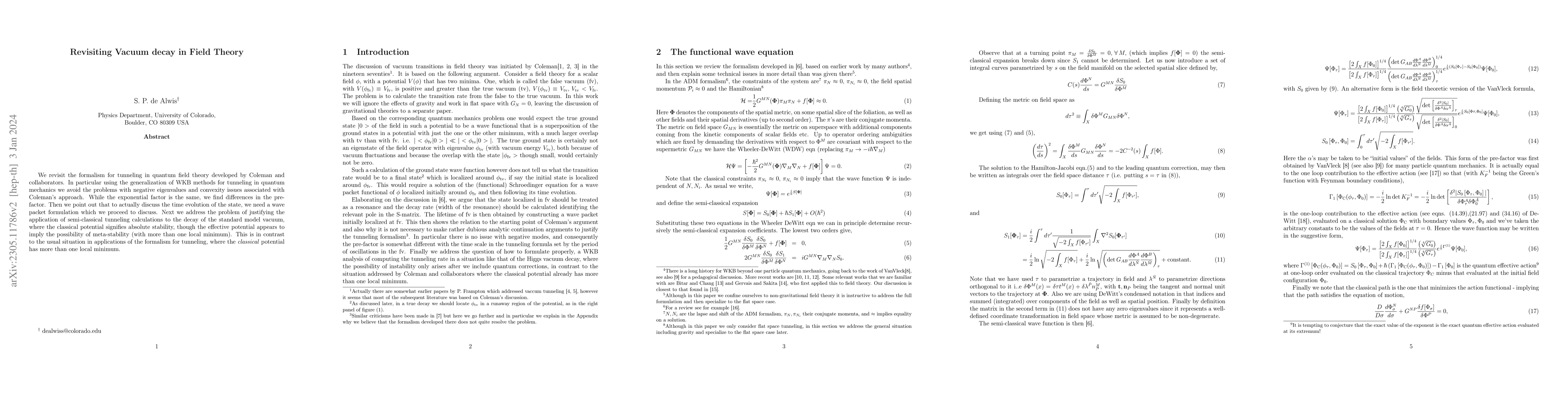 Thumbnail for Revisiting Vacuum decay in Field Theory