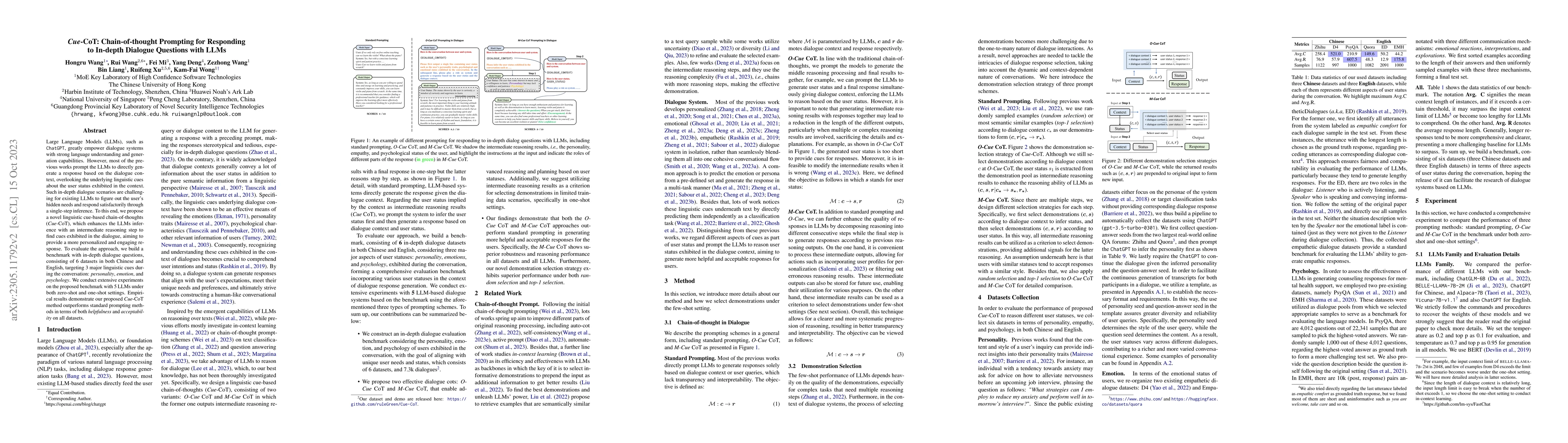 Thumbnail for Cue-CoT: Chain-of-thought Prompting for Responding to In-depth Dialogue
  Questions with LLMs
