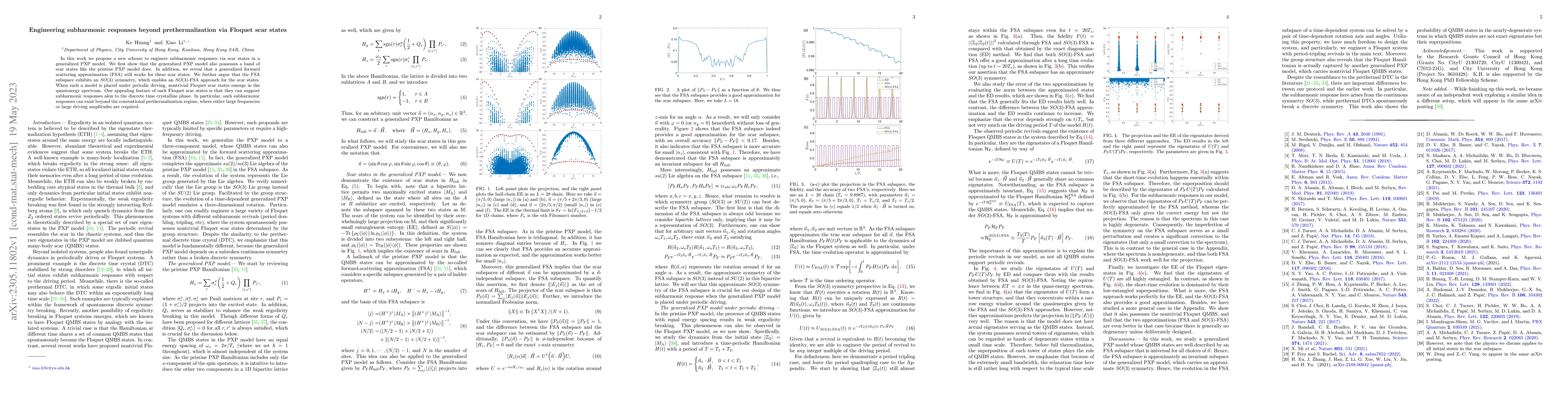 Thumbnail for Engineering subharmonic responses beyond prethermalization via Floquet
  scar states
