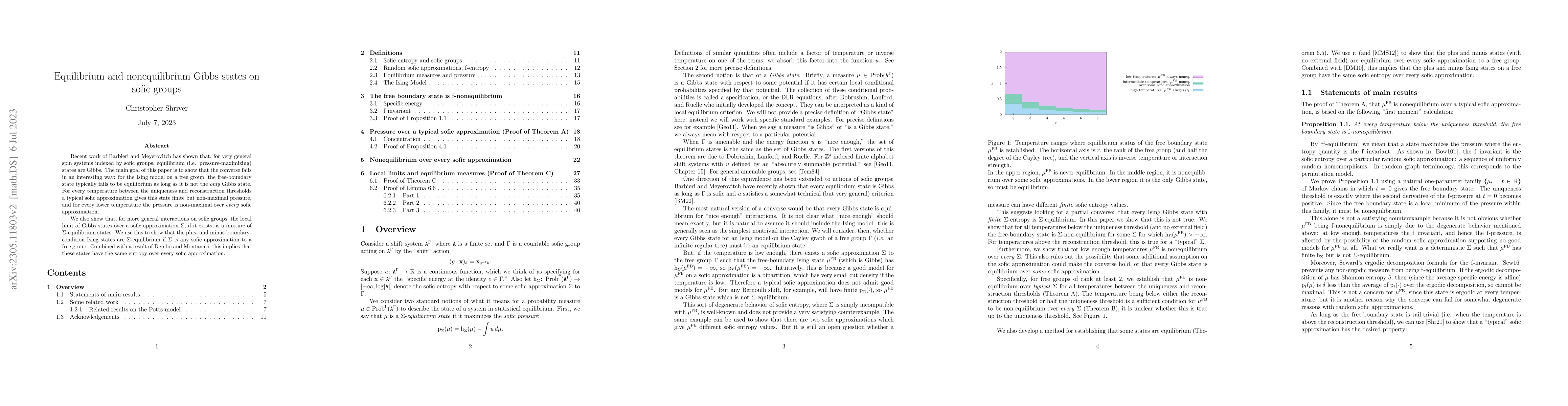 Thumbnail for Equilibrium and nonequilibrium Gibbs states on sofic groups