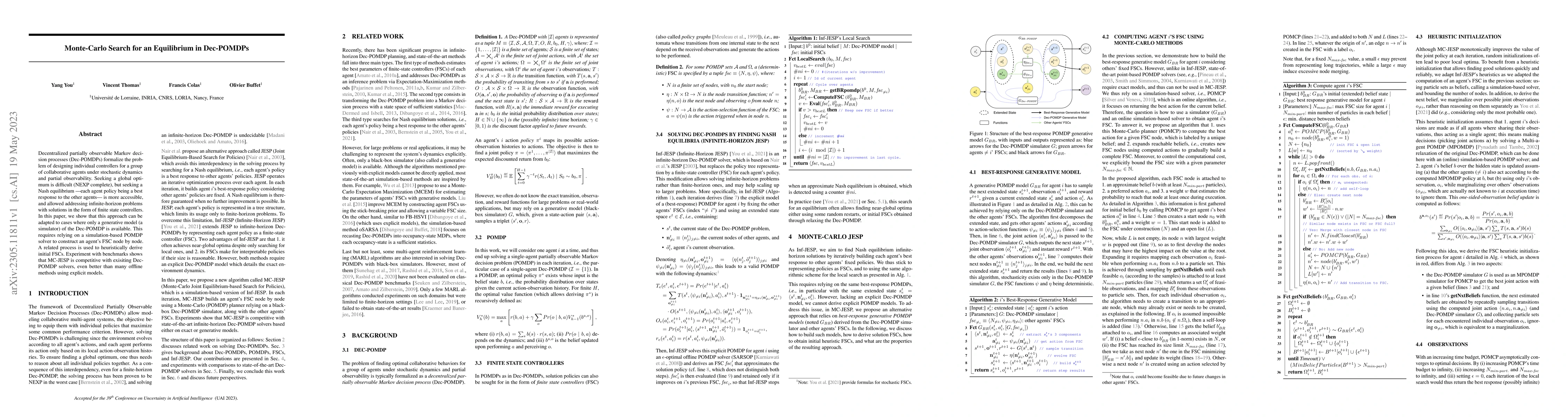 Thumbnail for Monte-Carlo Search for an Equilibrium in Dec-POMDPs