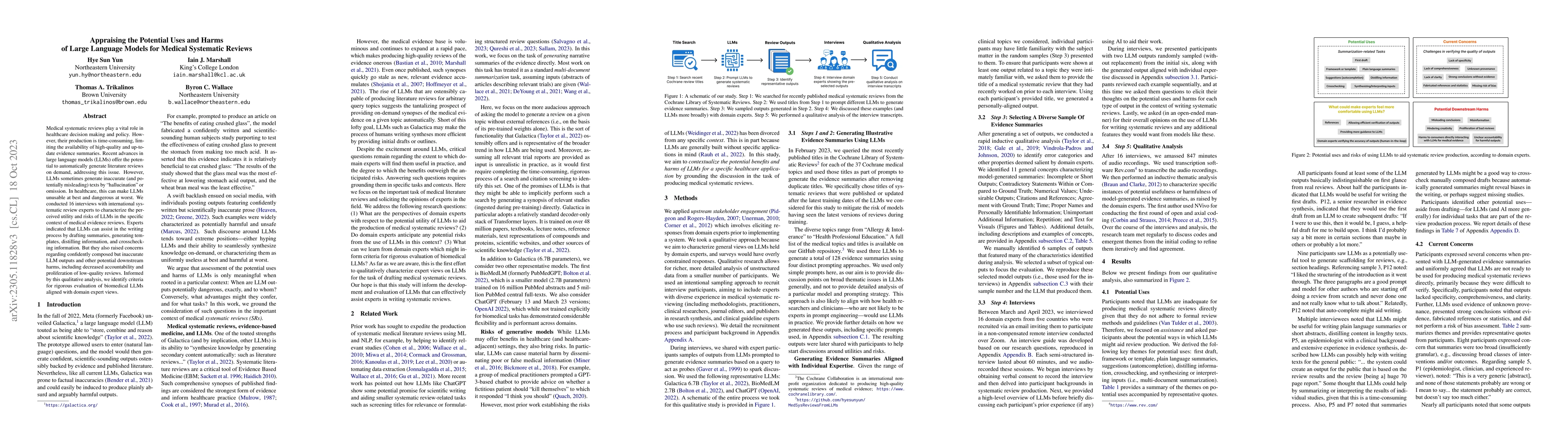 Thumbnail for Appraising the Potential Uses and Harms of LLMs for Medical Systematic
  Reviews