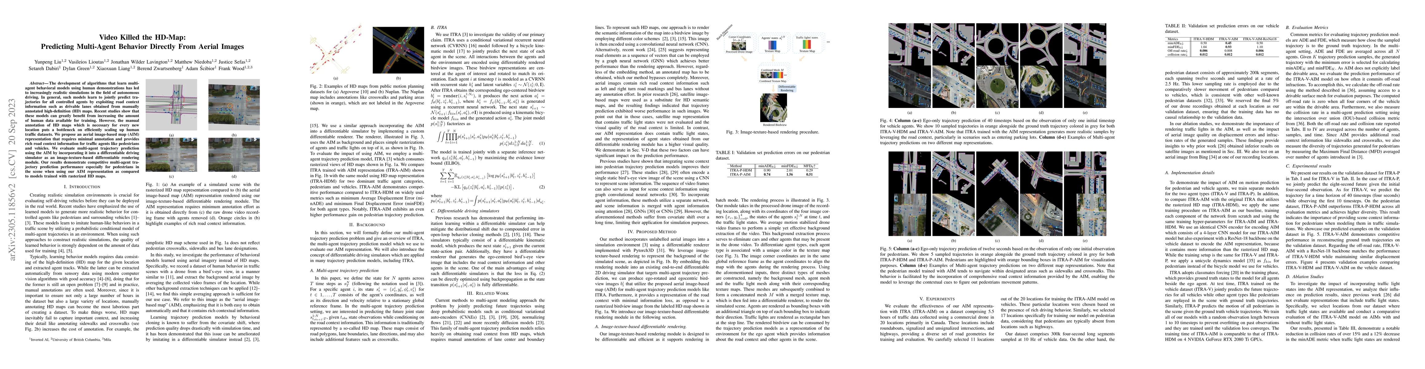Thumbnail for Video Killed the HD-Map: Predicting Multi-Agent Behavior Directly From
  Aerial Images