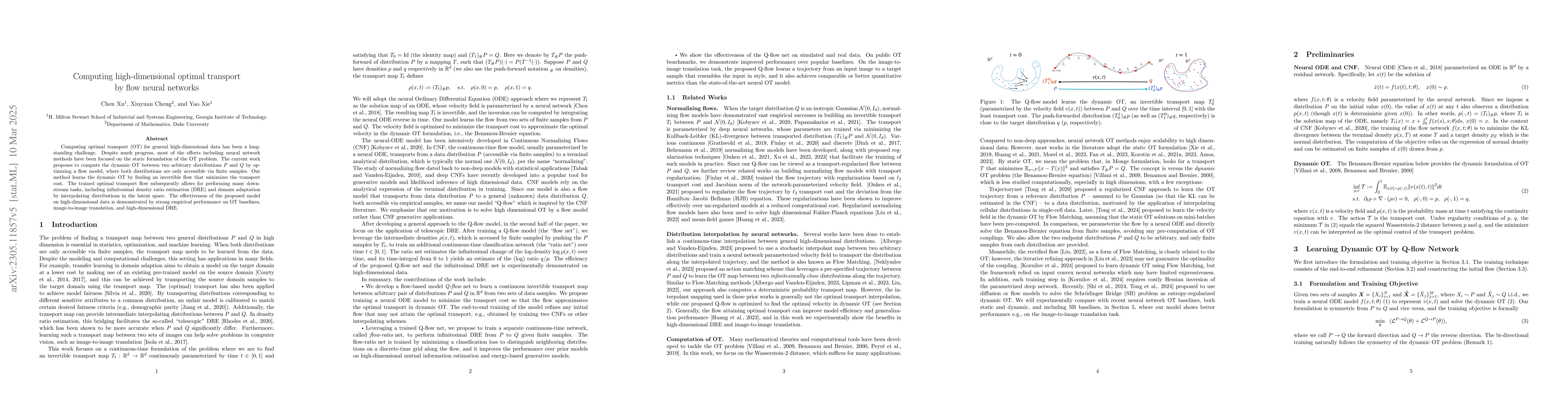 Thumbnail for Computing high-dimensional optimal transport by flow neural networks