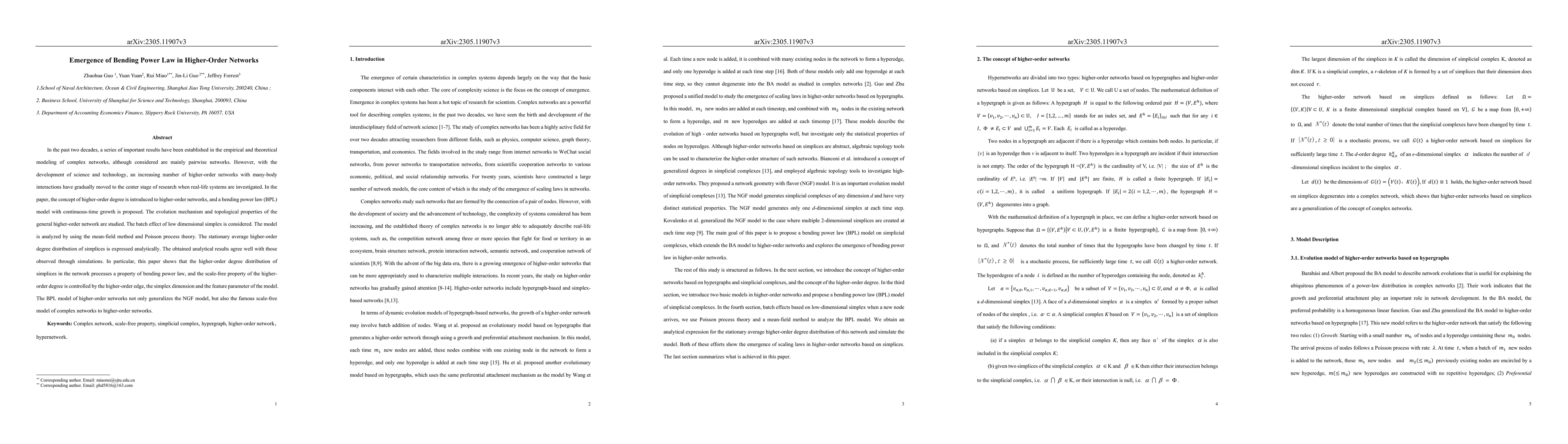 Thumbnail for Emergence of Bending Power Law in Higher-Order Networks