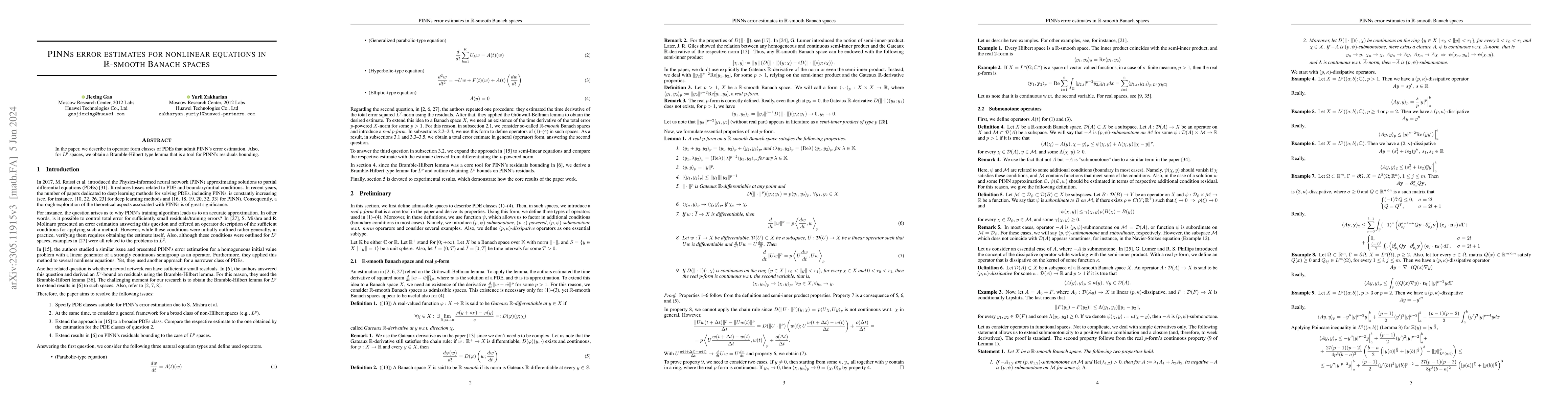 Thumbnail for PINNs error estimates for nonlinear equations in $\mathbb{R}$-smooth
  Banach spaces