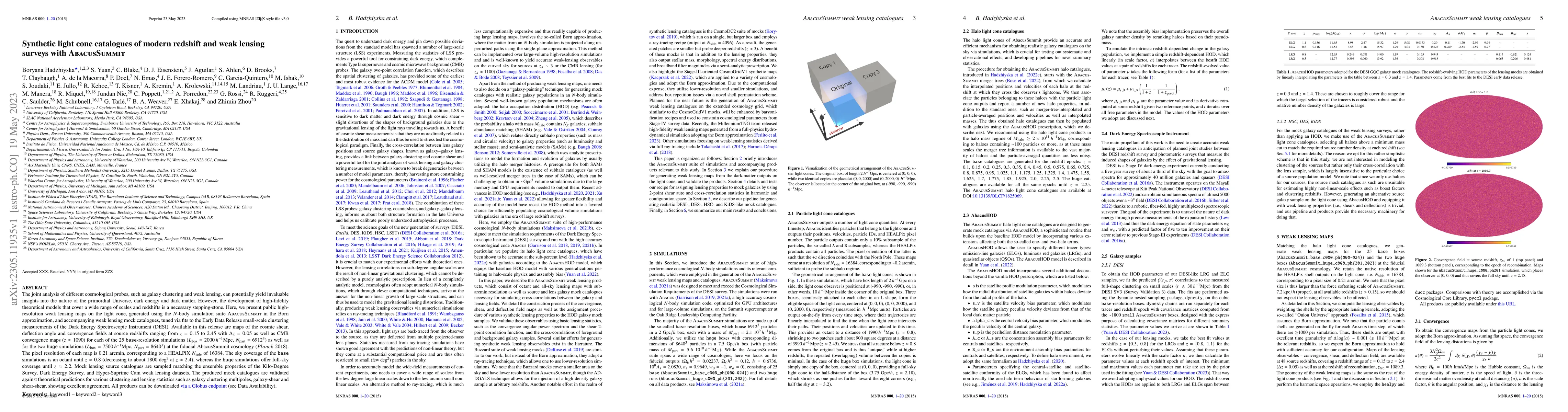 Thumbnail for Synthetic light cone catalogues of modern redshift and weak lensing
  surveys with AbacusSummit