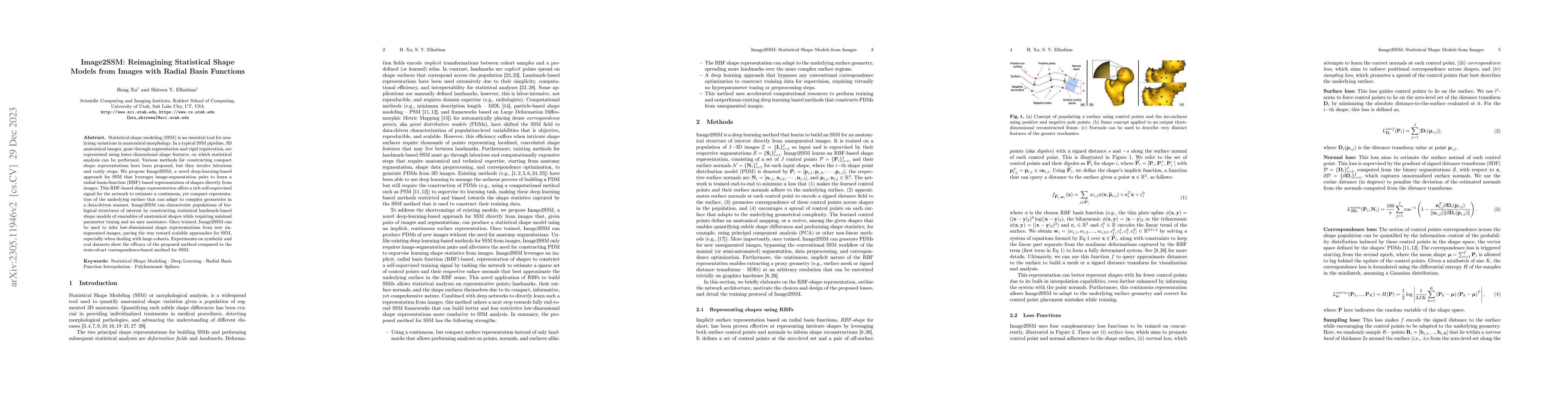 Thumbnail for Image2SSM: Reimagining Statistical Shape Models from Images with Radial
  Basis Functions
