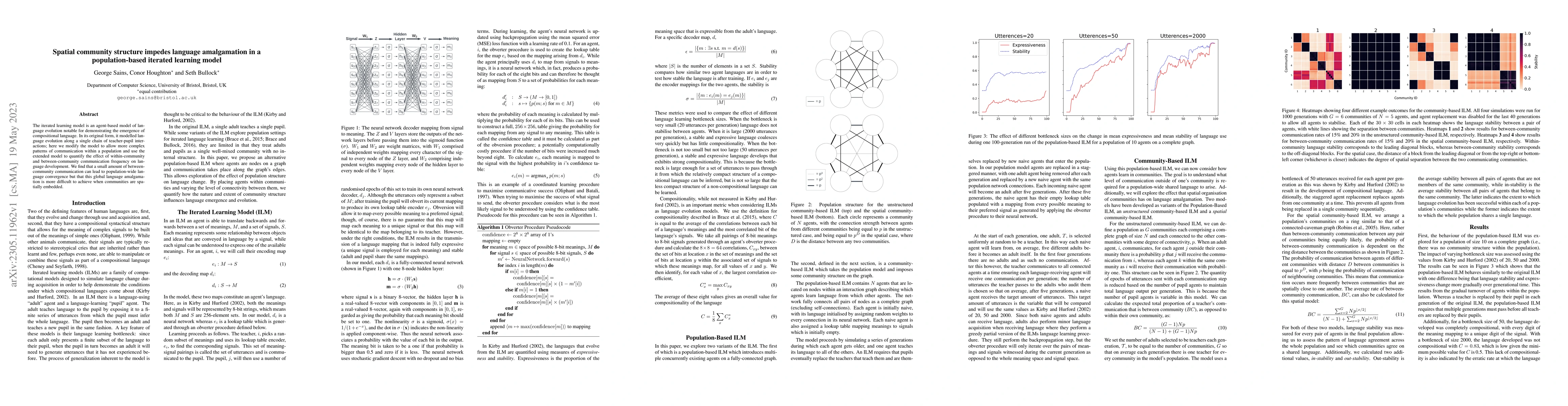 Thumbnail for Spatial community structure impedes language amalgamation in a
  population-based iterated learning model