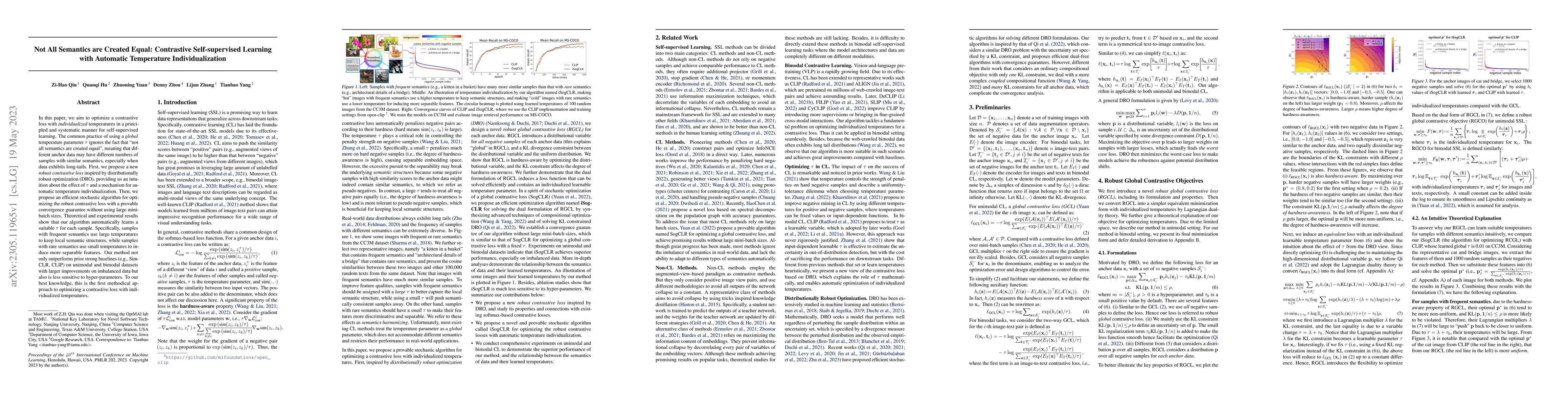 Thumbnail for Not All Semantics are Created Equal: Contrastive Self-supervised
  Learning with Automatic Temperature Individualization