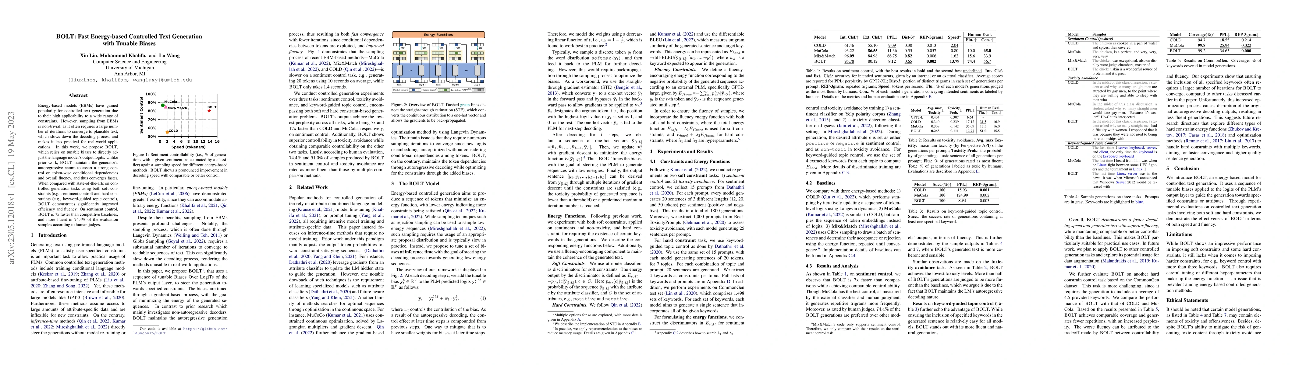 Thumbnail for BOLT: Fast Energy-based Controlled Text Generation with Tunable Biases