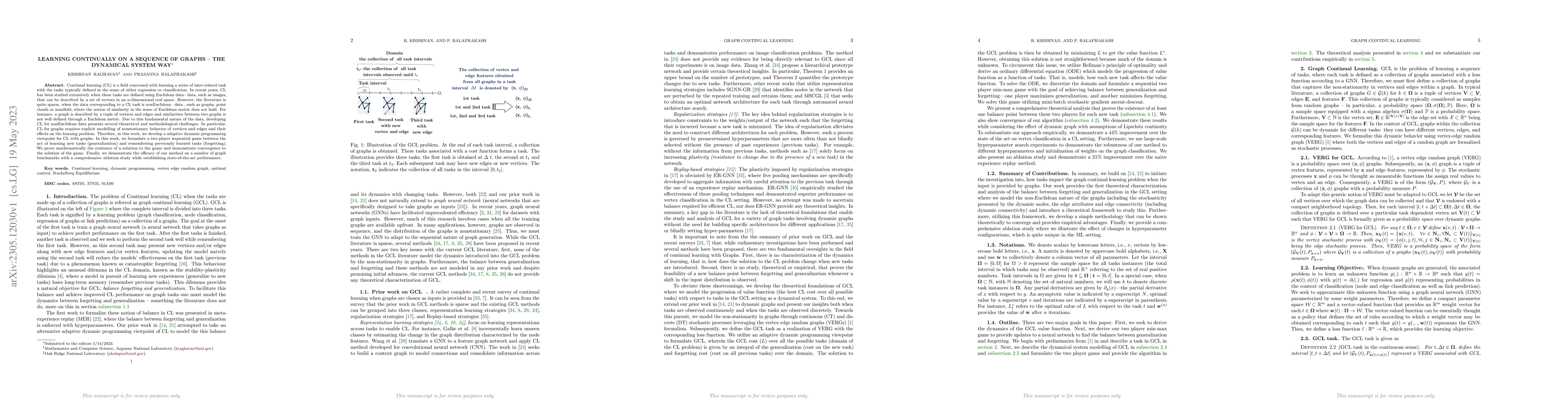 Thumbnail for Learning Continually on a Sequence of Graphs -- The Dynamical System Way