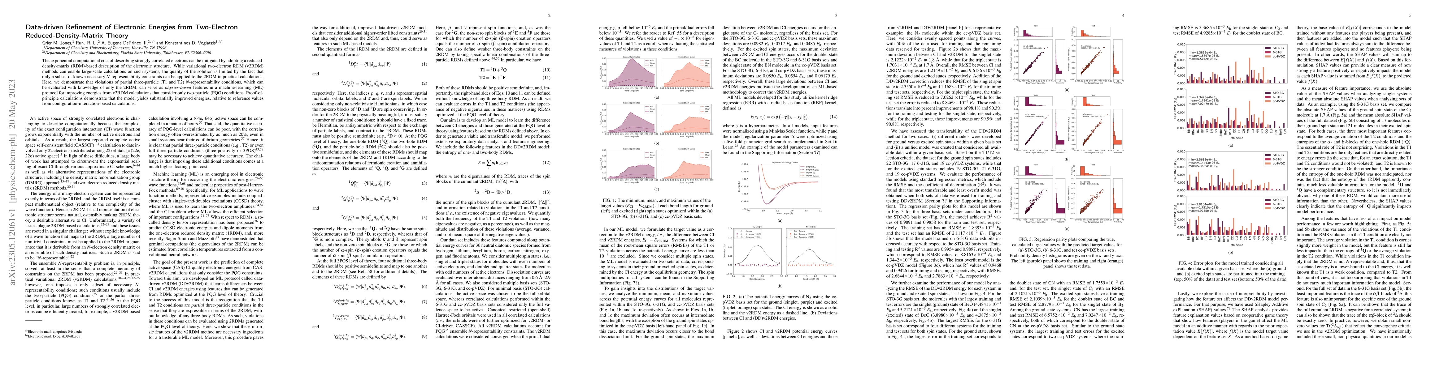 Thumbnail for Data-driven Refinement of Electronic Energies from Two-Electron
  Reduced-Density-Matrix Theory