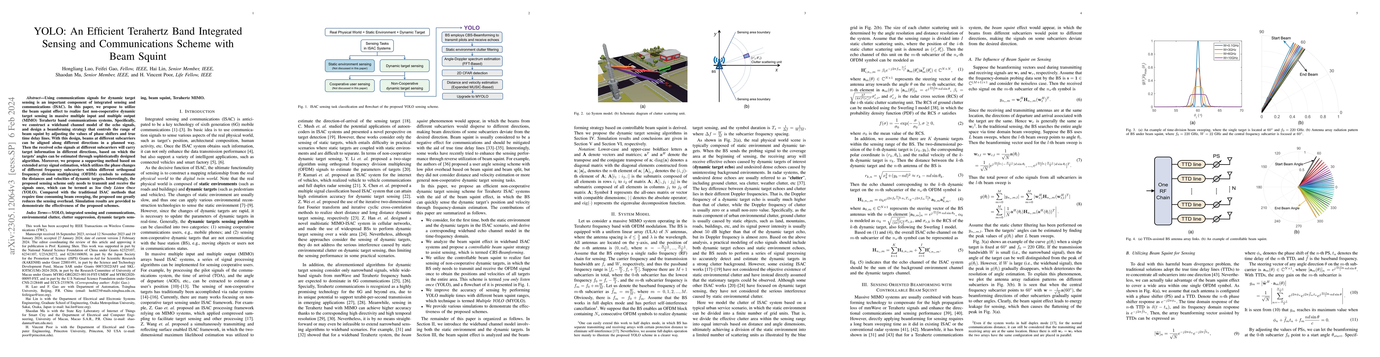Thumbnail for YOLO: An Efficient Terahertz Band Integrated Sensing and Communications
  Scheme with Beam Squint