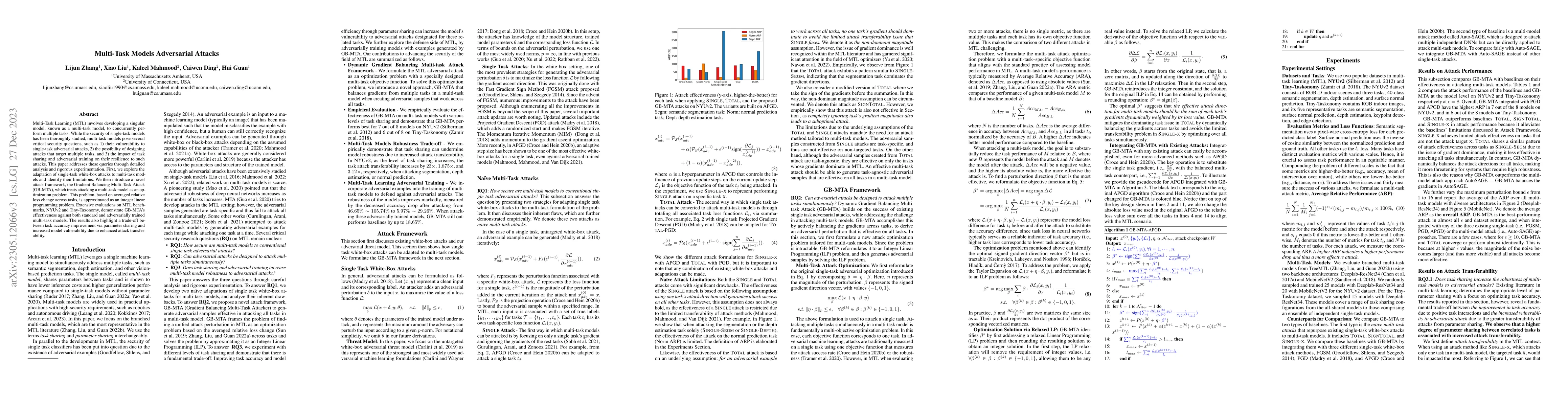 Thumbnail for Multi-Task Models Adversarial Attacks