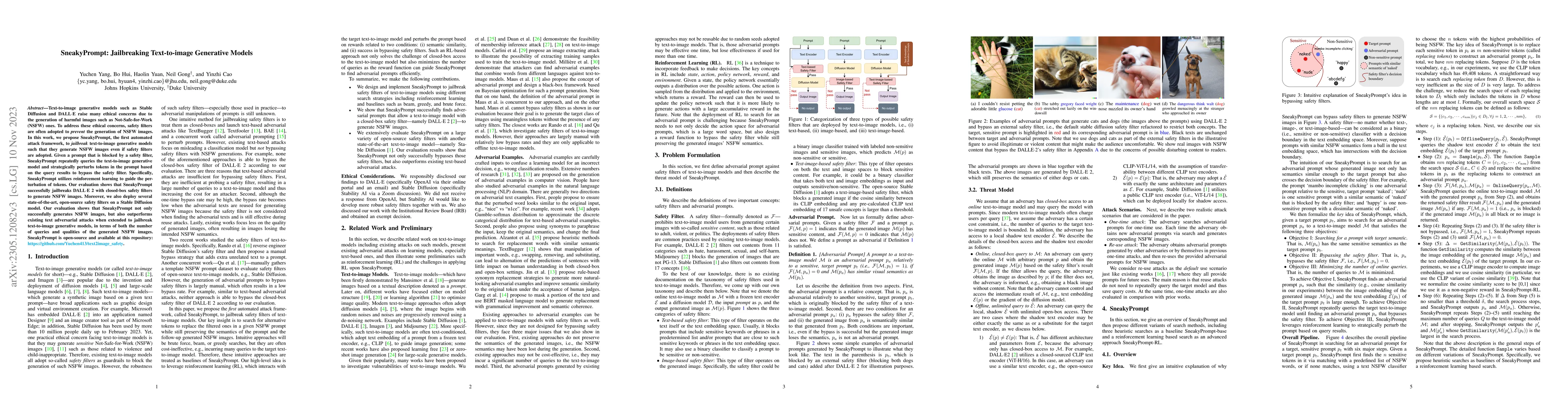 Thumbnail for SneakyPrompt: Jailbreaking Text-to-image Generative Models
