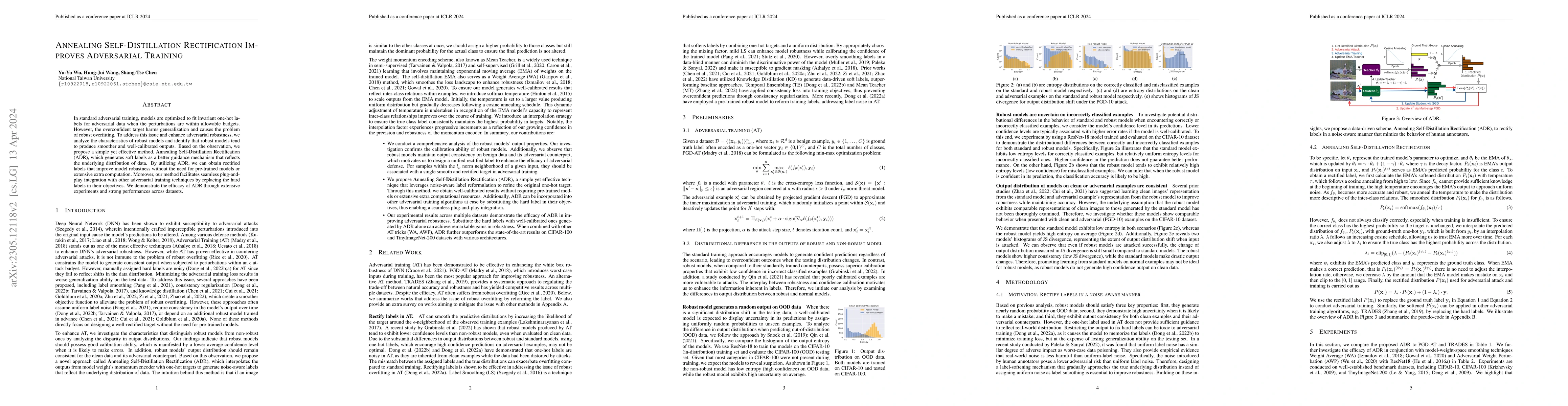 Thumbnail for Annealing Self-Distillation Rectification Improves Adversarial Training