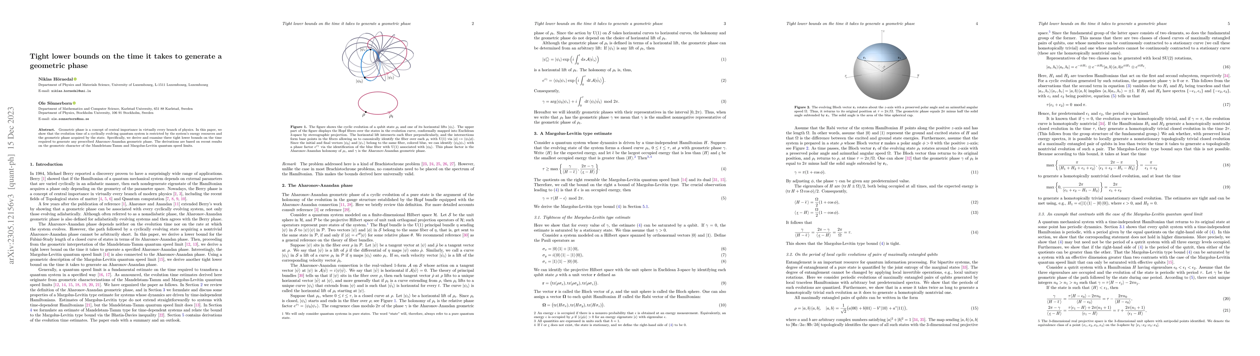 Thumbnail for Tight lower bounds on the time it takes to generate a geometric phase