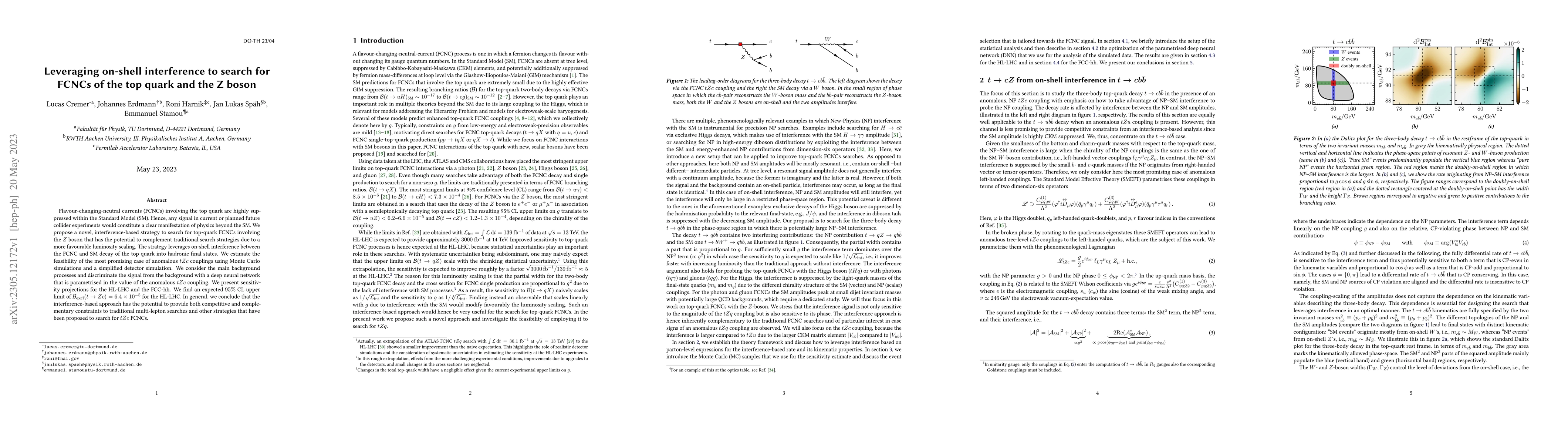 Thumbnail for Leveraging on-shell interference to search for FCNCs of the top quark
  and the Z boson