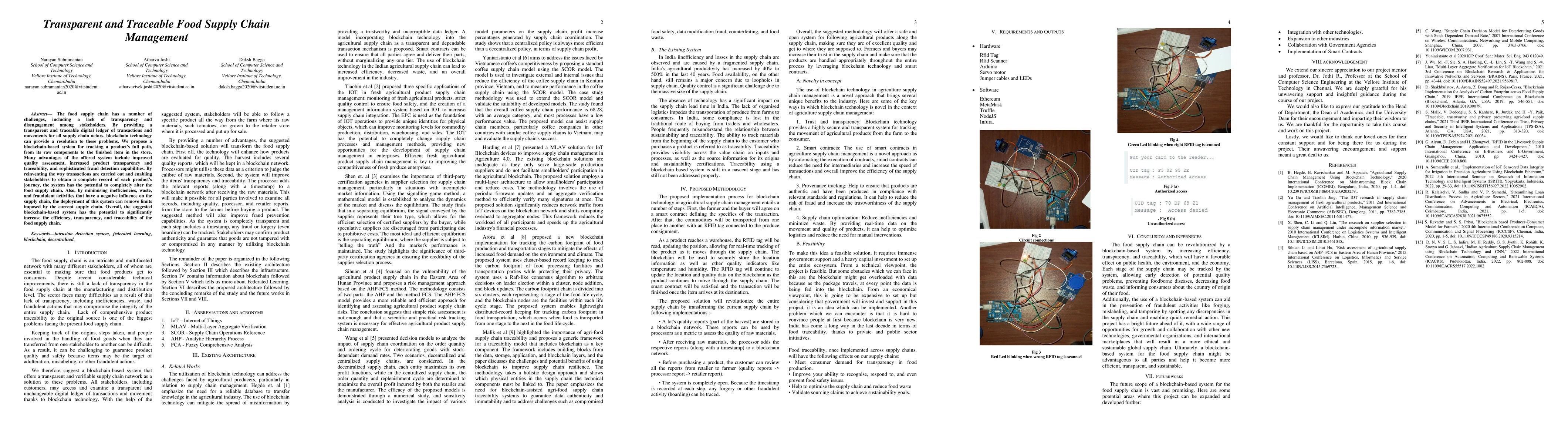 Thumbnail for Transparent and Traceable Food Supply Chain Management