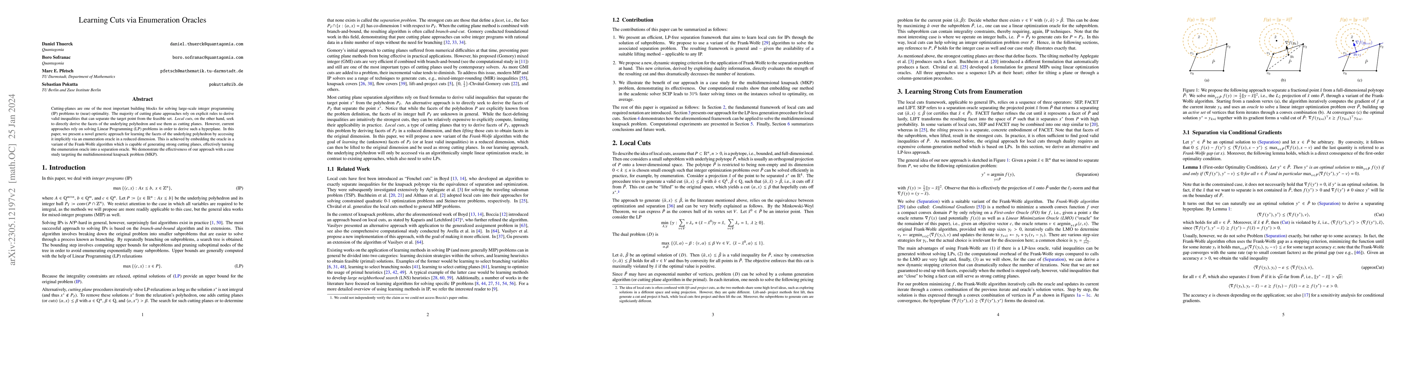 Thumbnail for Learning Cuts via Enumeration Oracles