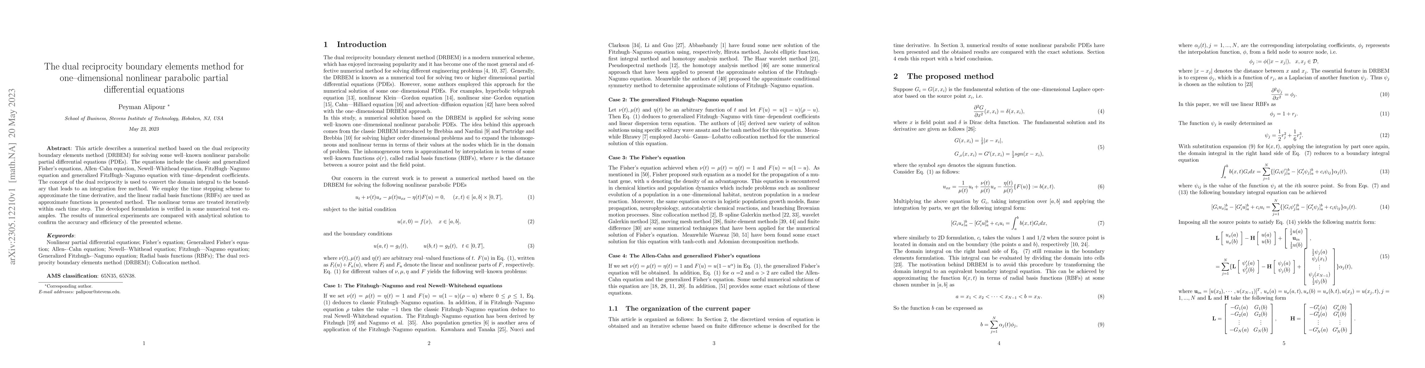 Thumbnail for The dual reciprocity boundary elements method for one-dimensional
  nonlinear parabolic partial differential equations