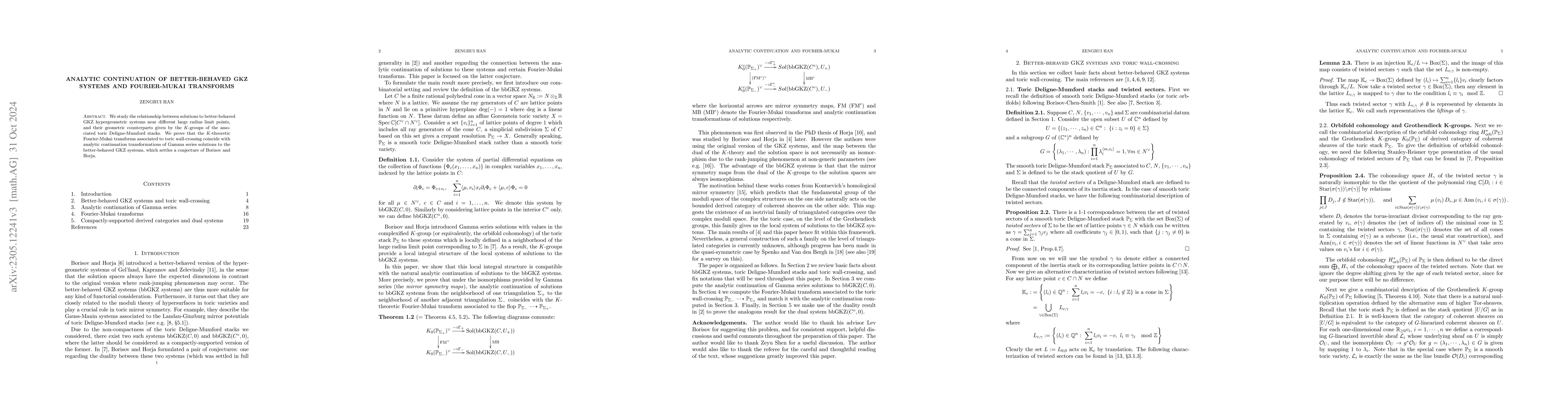 Thumbnail for Analytic continuation of better-behaved GKZ systems and Fourier-Mukai
  transforms
