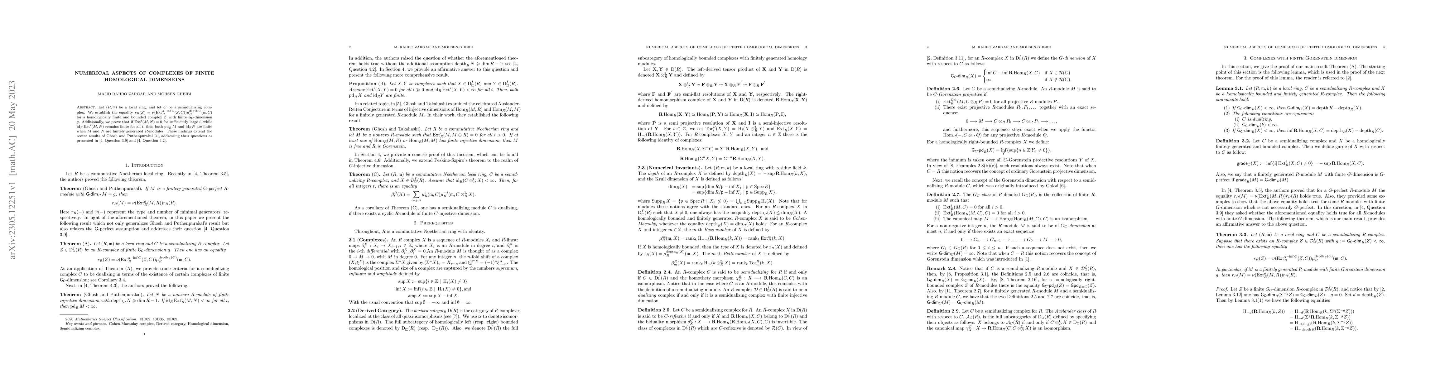 Thumbnail for Numerical aspects of complexes of finite homological dimensions