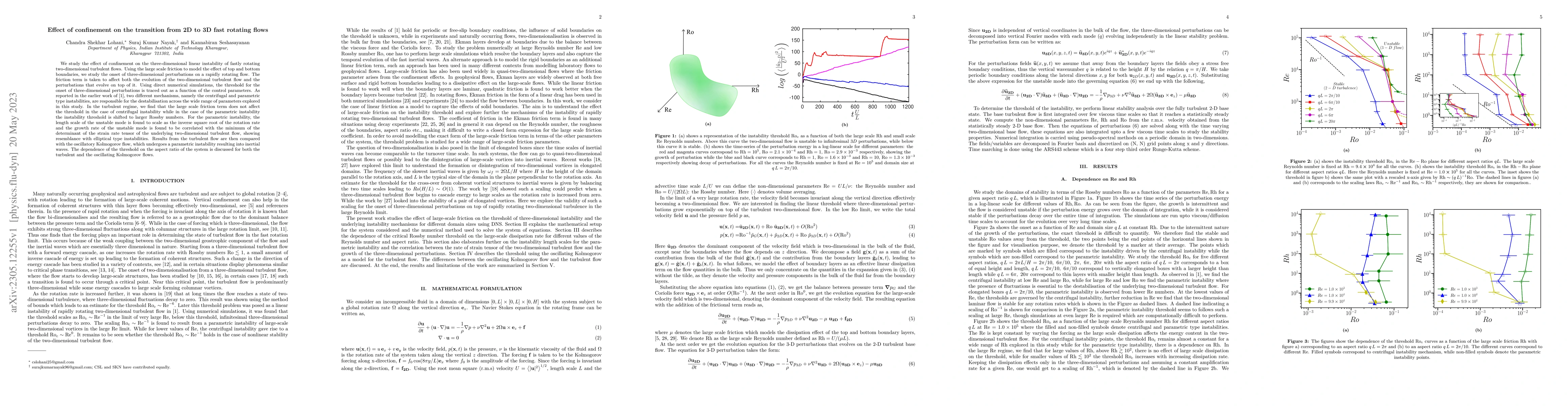 Thumbnail for Effect of confinement on the transition from 2D to 3D fast rotating
  flows