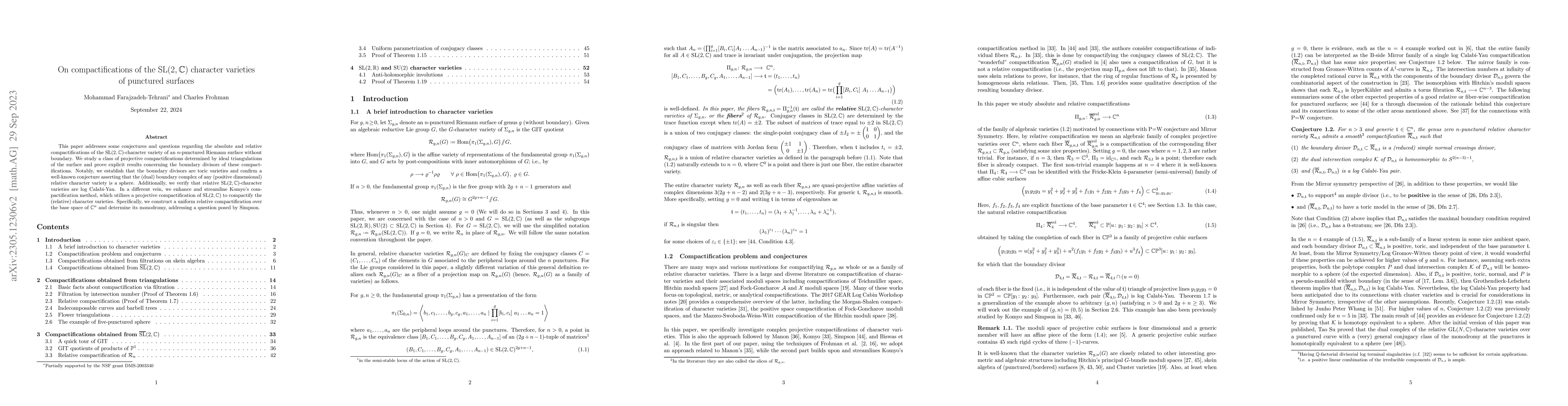 Thumbnail for On compactifications of the SL(2,C) character varieties of punctured
  surfaces