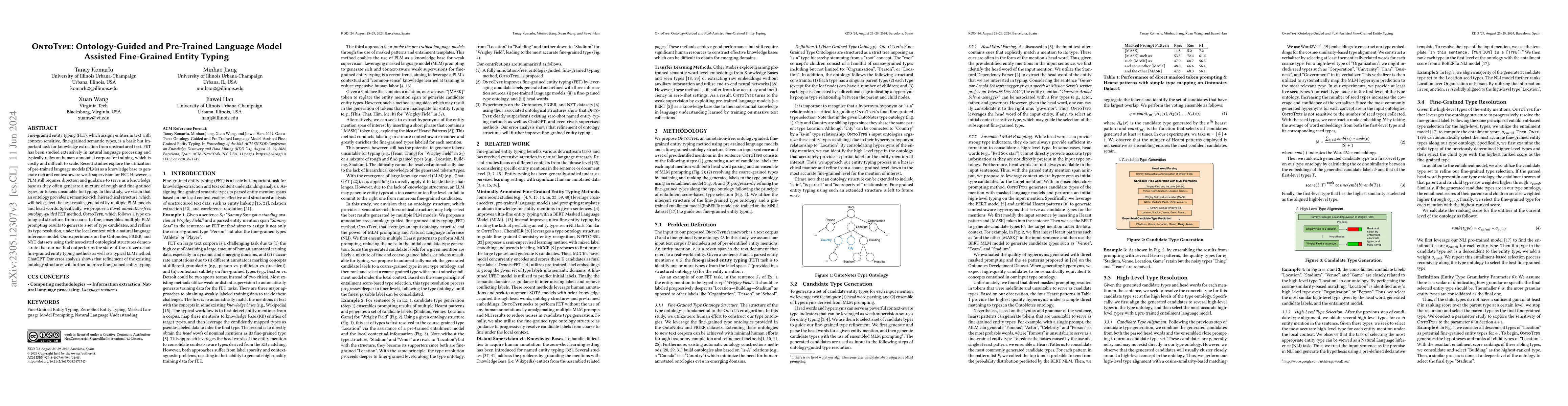 Thumbnail for OntoType: Ontology-Guided and Pre-Trained Language Model Assisted
  Fine-Grained Entity Typing
