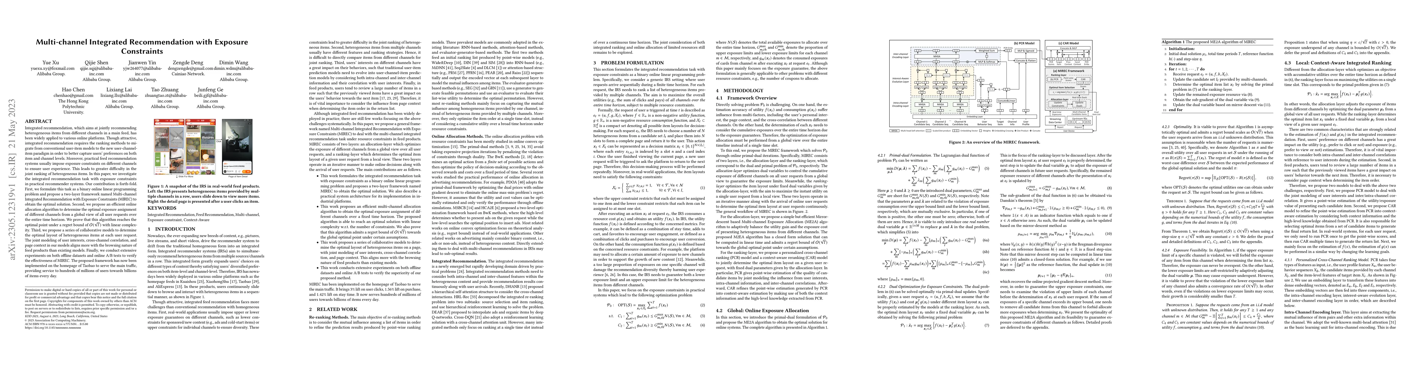 Thumbnail for Multi-channel Integrated Recommendation with Exposure Constraints