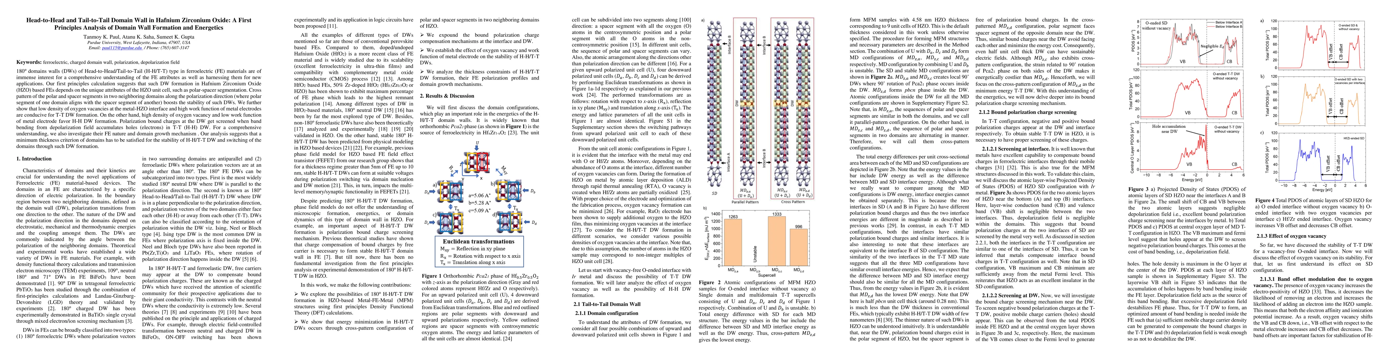 Thumbnail for Head-to-Head and Tail-to-Tail Domain Wall in Hafnium Zirconium Oxide: A
  First Principles Analysis of Domain Wall Formation and Energetics