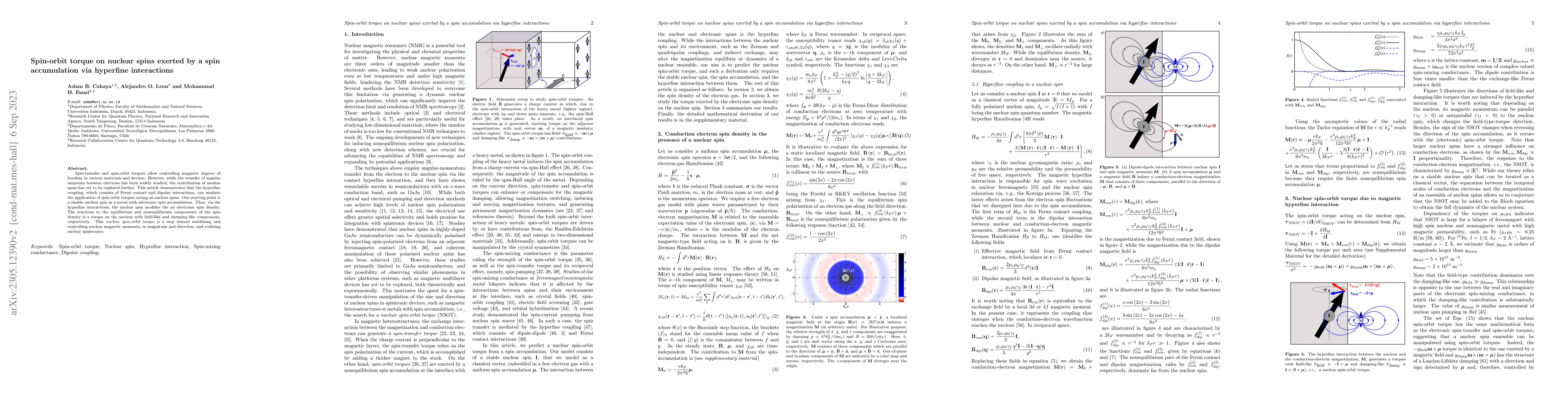 Thumbnail for Spin-orbit torque on nuclear spins exerted by a spin accumulation via
  hyperfine interactions