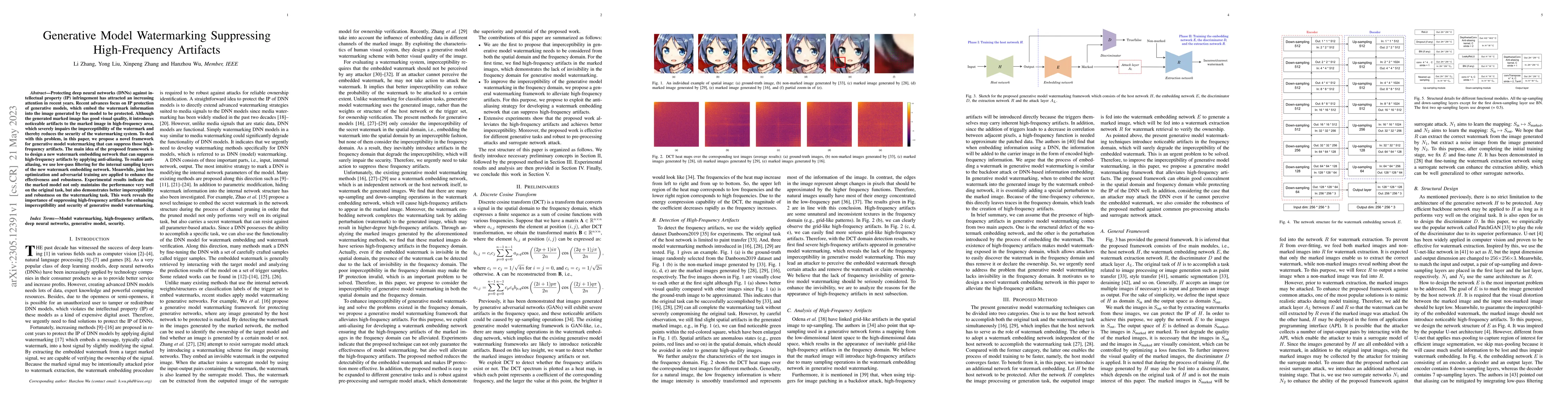 Thumbnail for Generative Model Watermarking Suppressing High-Frequency Artifacts