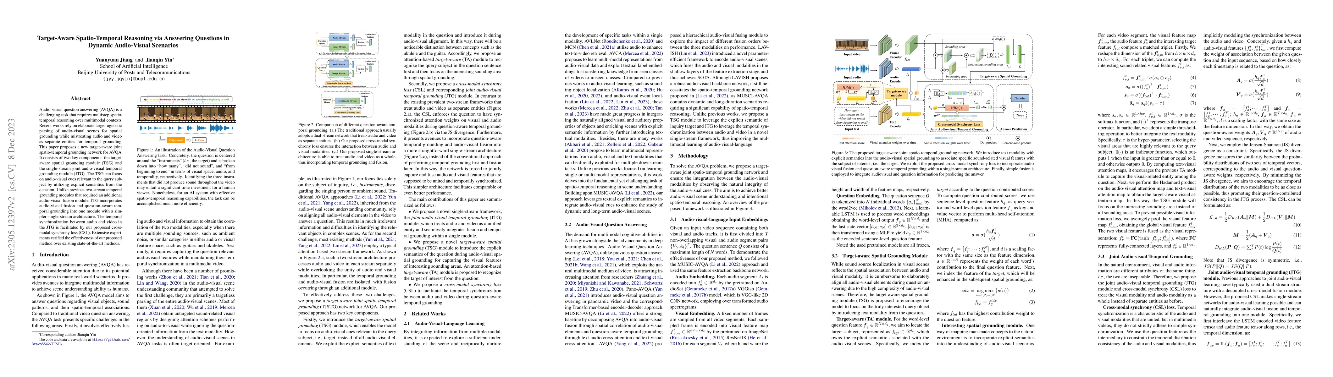 Thumbnail for Target-Aware Spatio-Temporal Reasoning via Answering Questions in
  Dynamics Audio-Visual Scenarios