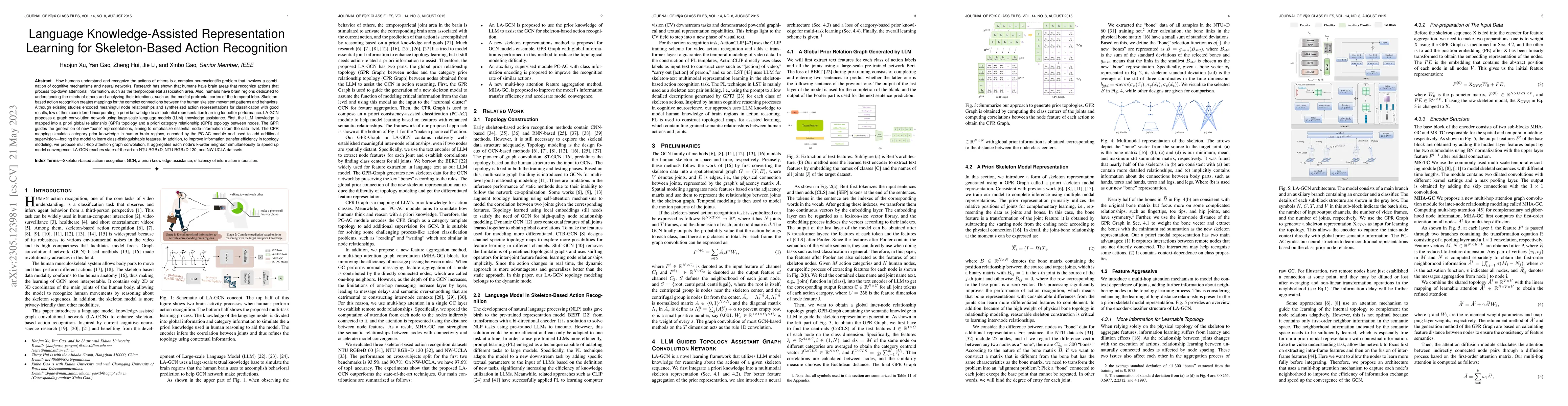 Thumbnail for Language Knowledge-Assisted Representation Learning for Skeleton-Based
  Action Recognition