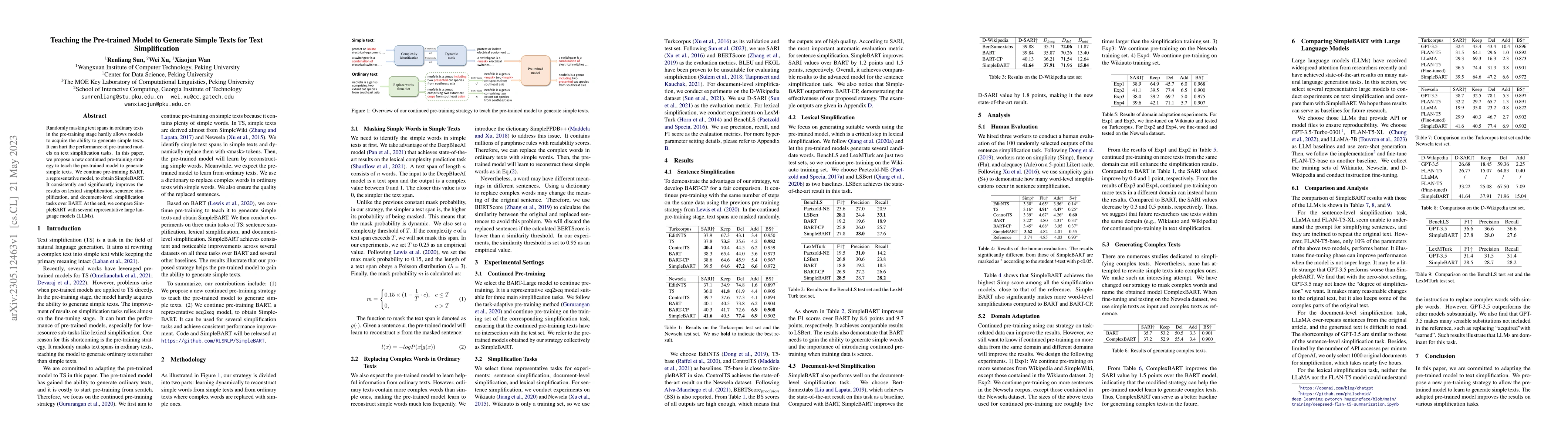 Thumbnail for Teaching the Pre-trained Model to Generate Simple Texts for Text
  Simplification
