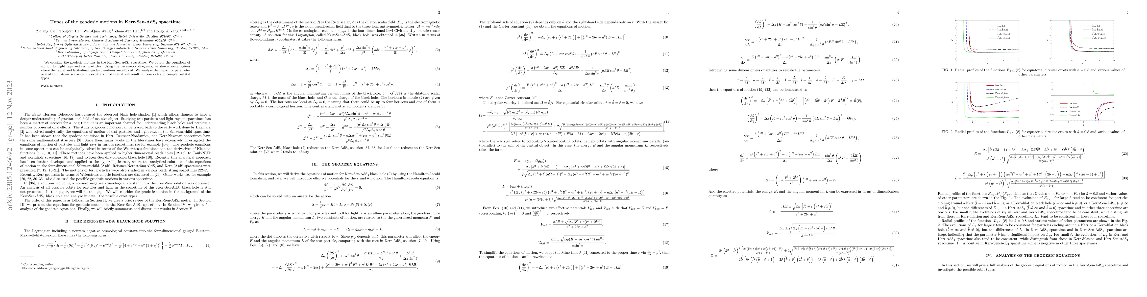 Thumbnail for Types of the geodesic motions in Kerr-Sen-AdS$_{4}$ spacetime