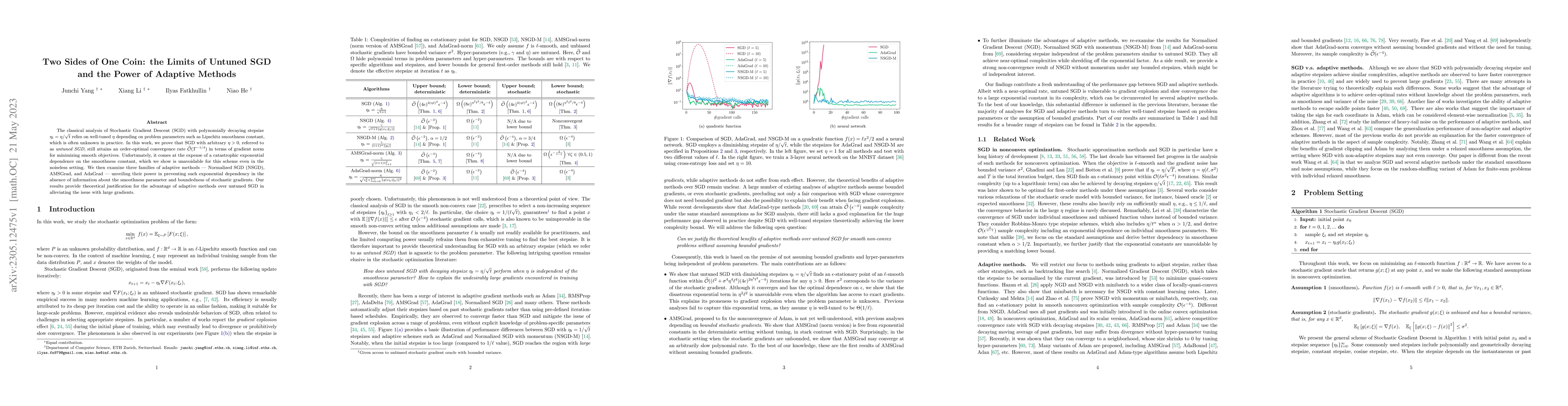 Thumbnail for Two Sides of One Coin: the Limits of Untuned SGD and the Power of
  Adaptive Methods