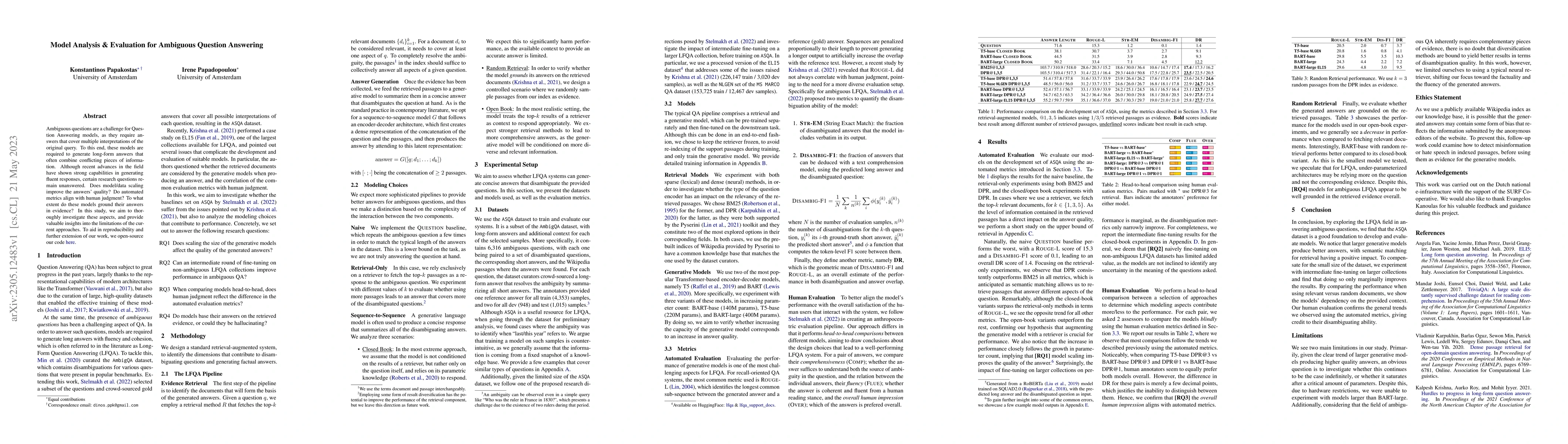 Thumbnail for Model Analysis & Evaluation for Ambiguous Question Answering