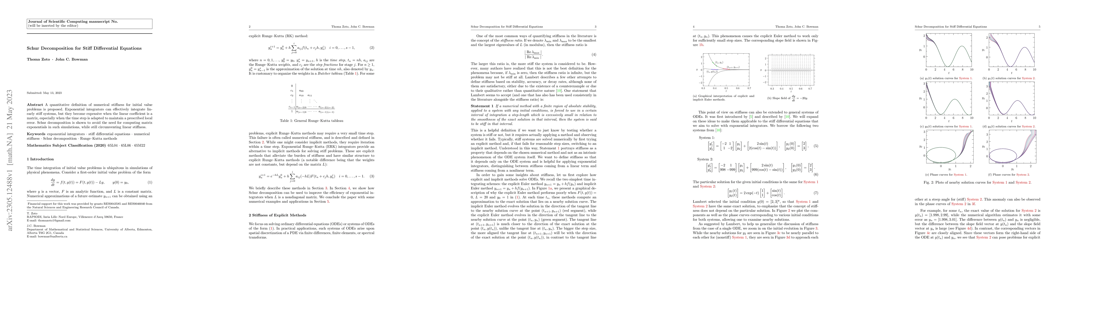 Thumbnail for Schur Decomposition for Stiff Differential Equations