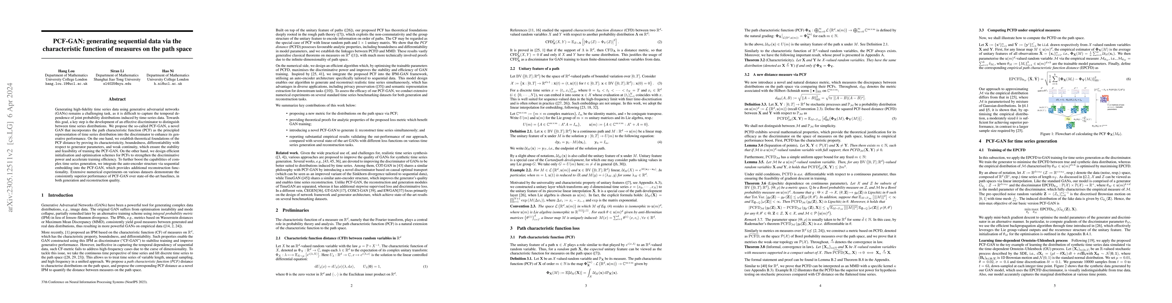Thumbnail for PCF-GAN: generating sequential data via the characteristic function of
  measures on the path space