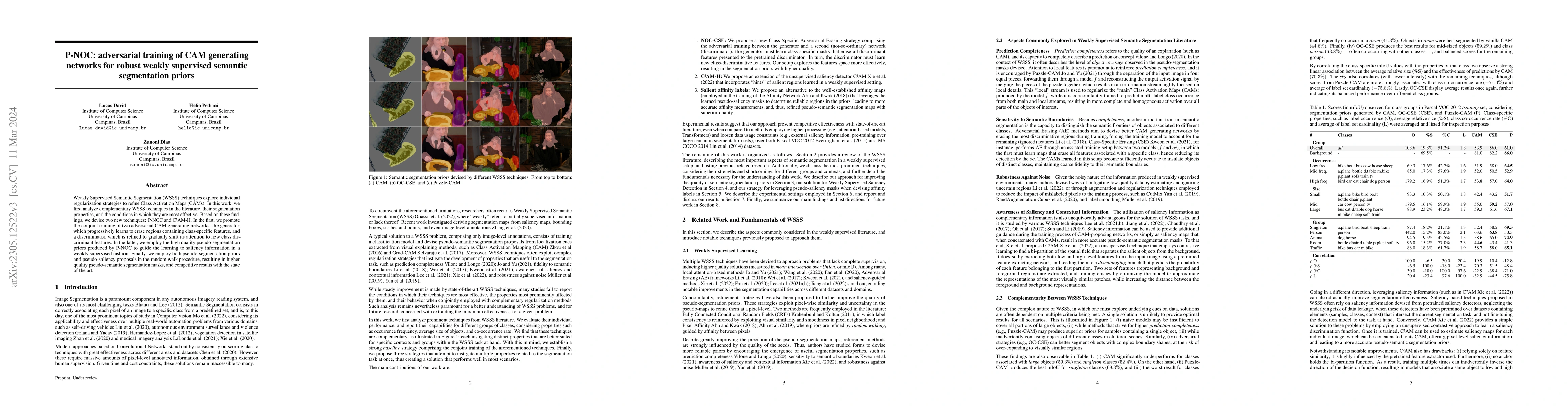 Thumbnail for P-NOC: adversarial training of CAM generating networks for robust weakly
  supervised semantic segmentation priors