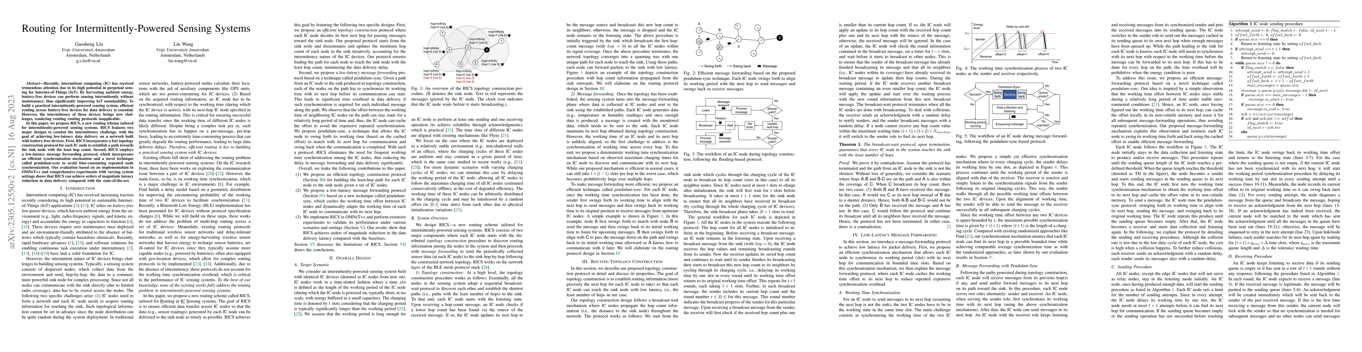 Thumbnail for Routing for Intermittently-Powered Sensing Systems