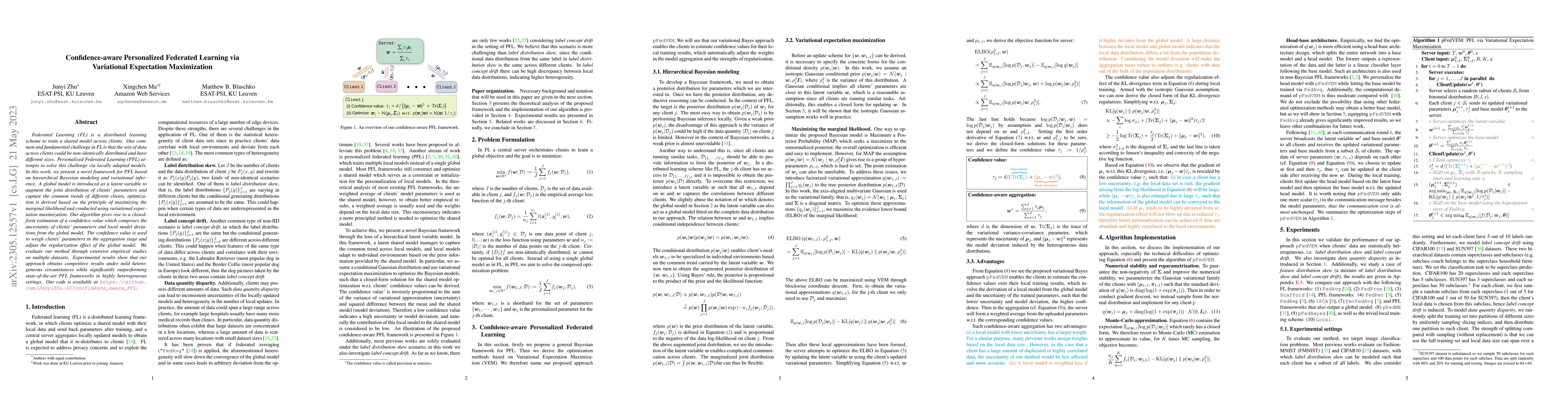 Thumbnail for Confidence-aware Personalized Federated Learning via Variational
  Expectation Maximization
