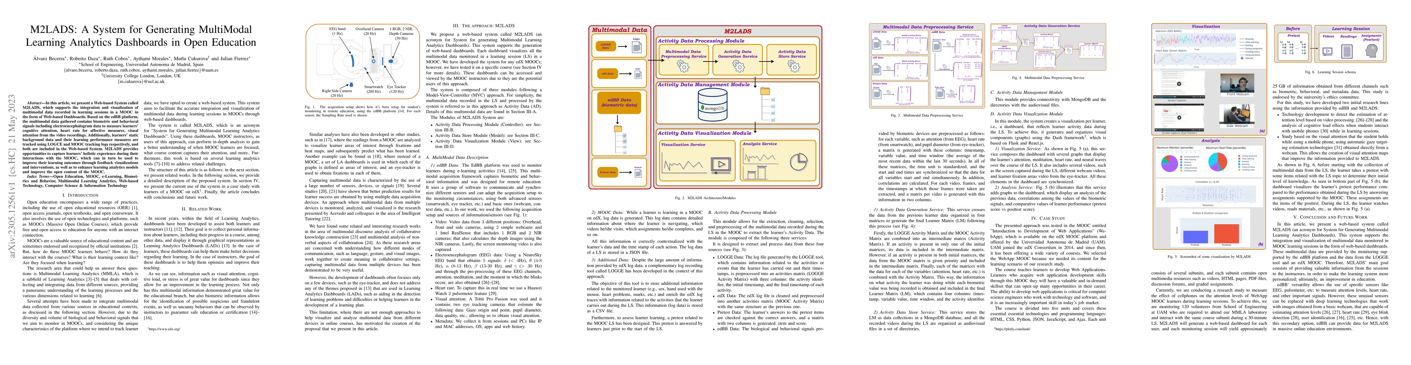 Thumbnail for M2LADS: A System for Generating MultiModal Learning Analytics Dashboards
  in Open Education