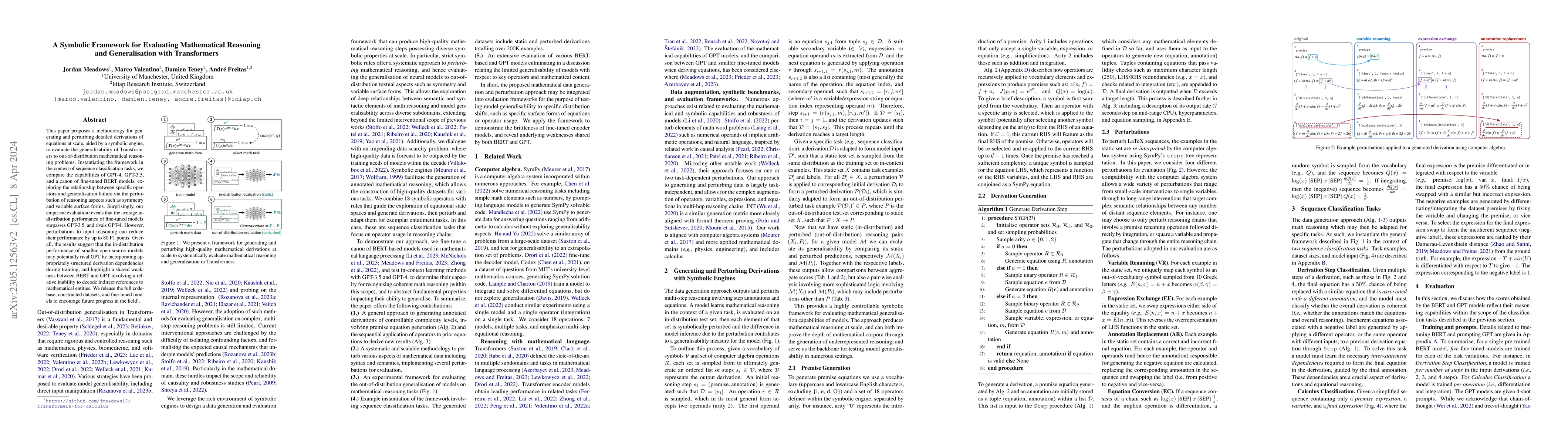 Thumbnail for A Symbolic Framework for Evaluating Mathematical Reasoning and
  Generalisation with Transformers