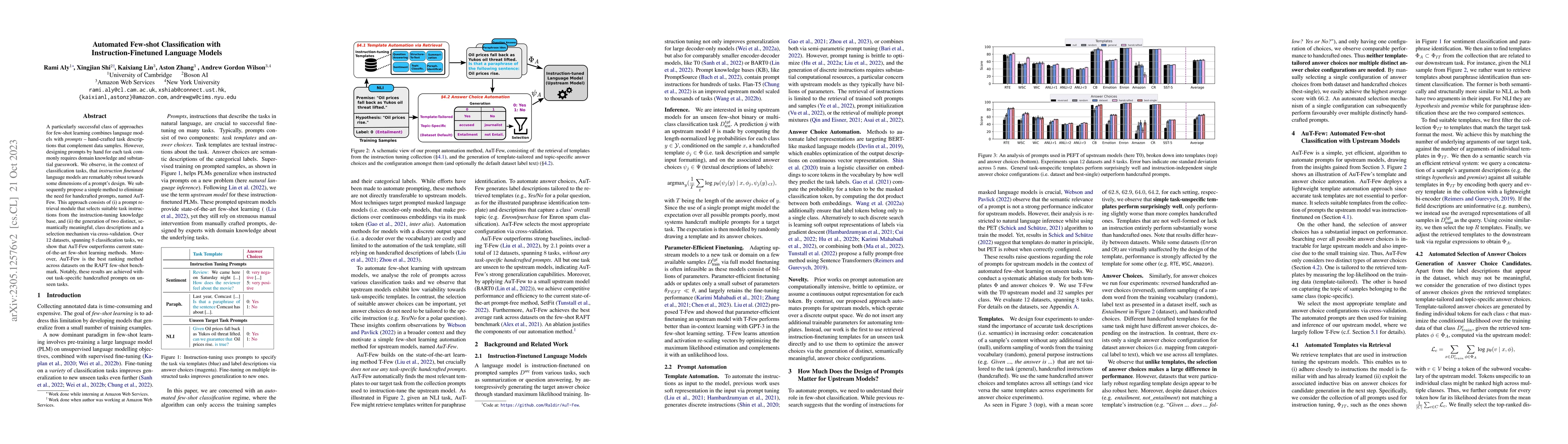 Thumbnail for Automated Few-shot Classification with Instruction-Finetuned Language
  Models