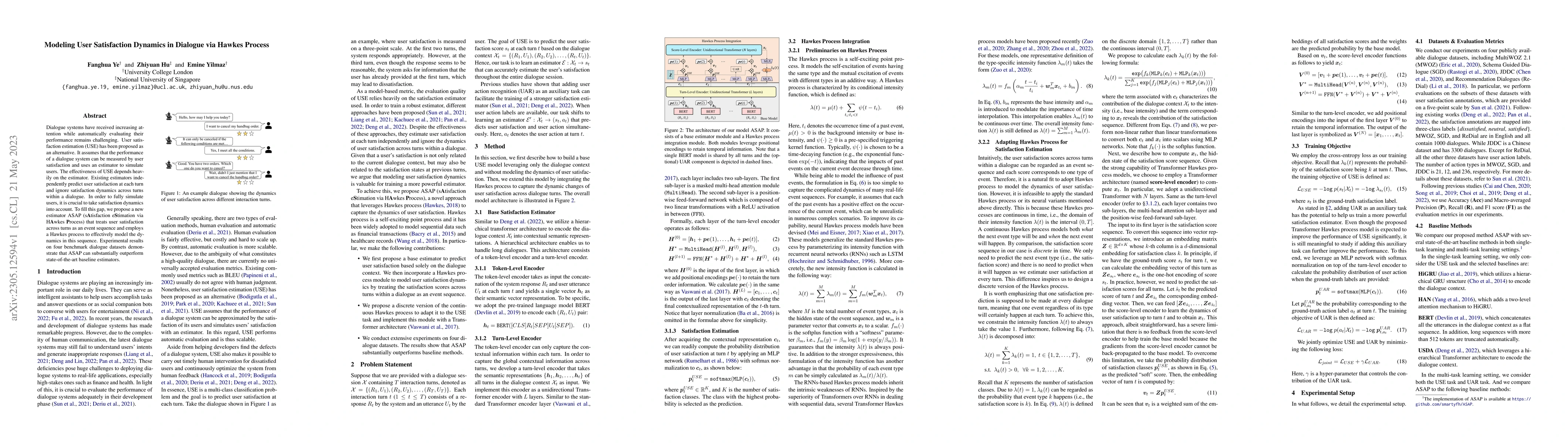 Thumbnail for Modeling User Satisfaction Dynamics in Dialogue via Hawkes Process